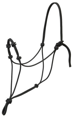 Weaver Leather Silvertip Four Knot Rope Halter, Black, Small