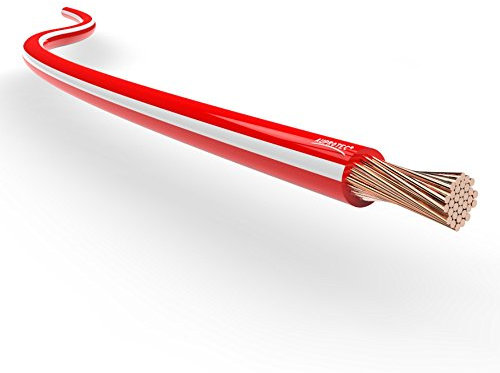 Cavo elettrico unipolare 0.75 mm² Filo elettrico per auto moto autocarro 5m o 10m selezione: (5m metri 0.75 mm² filo di rame, rosso-bianco)