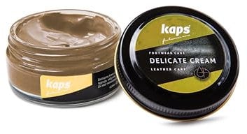 Kaps Shoe Care Cream, Intensive Leather Care and Nourishing, Delicate (120 - brown sugar)