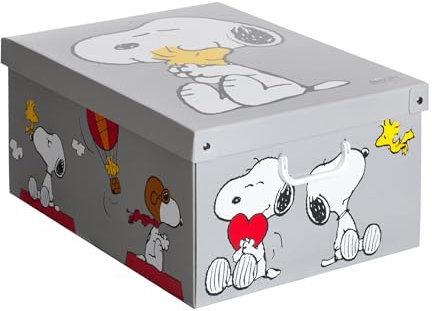 Lavatelli SNOOPY GROSS Aufbewahrungsbox aus Karton, Geschenk kiste aus pappe, mit Deckel, Cardboard, 1 cm, BIG