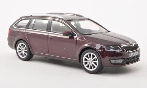 Skoda Octavia III Combi, metallic-dunkelrot, Avia , 2013, Modellauto, Fertigmodell, Abrex 1:43