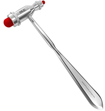 MDF Instruments,Tromner Neurological Reflex Hammer with Pointed tip Handle for cutaneous and Superficial responses - (Red (Red Spice))(MDF555-02)