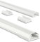 Hama Stabiler Kabelkanal aus Aluminium Weiß (1,1 Meter Länge, für 5 Kabel, robuste halbrunde Metall Kabelabdeckung, inkl. Schrauben und Dübel)