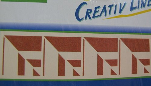 Schablone Creativ Line.Bordüren Schablone abstrackt, Altes Muster, Modern, Zeichen und Mal-Schablone