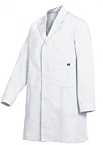BP Workwear Basic 1310-150-21 Arbeitsmantel - Verdeckte Knopfleiste - Reine Baumwolle - Normale Passform - Größe: 64/66 - Farbe: weiß