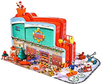 Simba 109258283 - Feuerwehrmann Sam Adventskalender zum Aufklappen 40x26cm