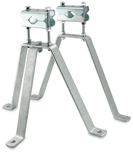SKT MN03 Sat Mastbügel-Set Wandabstand 30 cm Mauerhalterung für Antennen-Mast feuerverzinkt