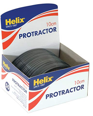 Helix H01040-Goniometro da 180°, 10 cm, confezione da 50 pezzi
