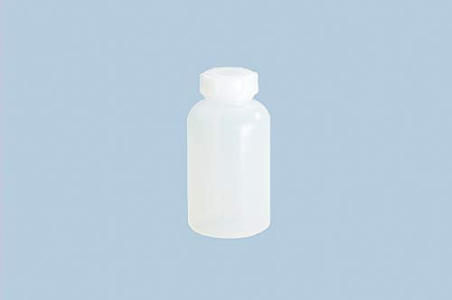 hünersdorff Weithalsflasche zum Befüllen mit Schraubverschluss aus LD-PE (bruchsicher und lebensmittelgeeignet), 200 ml, transparent