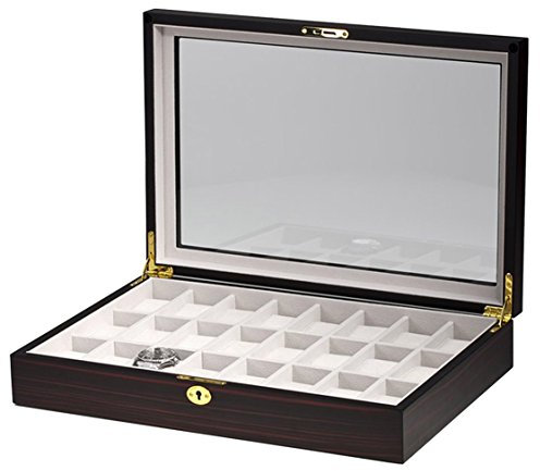 Rothenschild Uhrenbox RS-1087-12E Fuer 12 Uhren Ebony