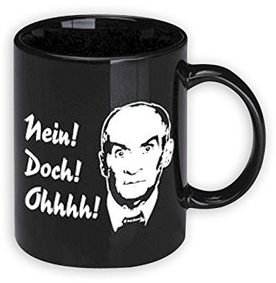 Close Up Nein! Doch! Ohhh! Tasse Louis de Funes, Schwarz aus Keramik, ca. 320ml - Kultbecher [Accessory] S Keramik,F??Llmenge Ca.320ml.