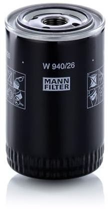 MANN-FILTER, W 940/26 Oil Filter | For Passenger Cars, Highest Filtration Performance, Engine Protection, High Quality Sealing, True OE Engineering