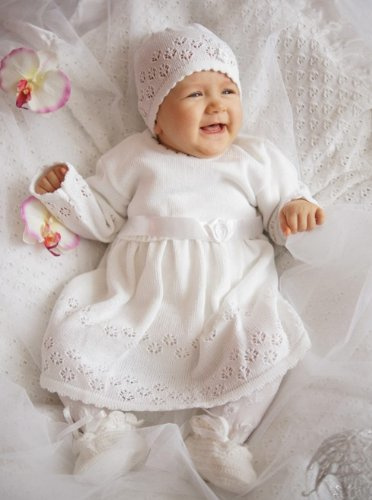 Eko Baby Mädchen Set Mütze und Taufkleid