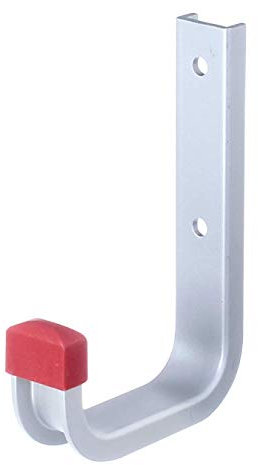 Alberts 856793 Wandhaken | wahlweise in verschiedenen Ausführungen | abgewinkelt | Aluminium | Tiefe 80 mm | Höhe 120 mm | 10er Set