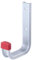 Alberts 856793 Wandhaken | wahlweise in verschiedenen Ausführungen | abgewinkelt | Aluminium | Tiefe 80 mm | Höhe 120 mm | 10er Set