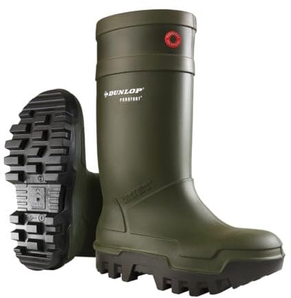 DUNLOP Protective Footwear, C662933, Purofort Thermo+ Full Safety, Verde Scuro/Nere, Taglia 39 EU