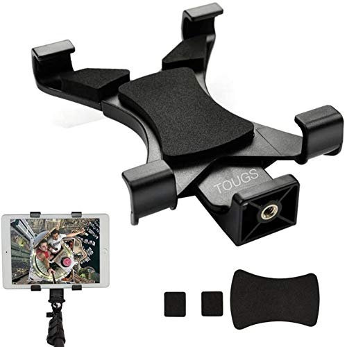 Universal iPad Tablet Tripod Mount Holder Adapter for Apple iPad 2, 3, 4, iPad Mini 1st, 2, 3, - Samsung Galaxy Tab, Tab 2, Tab 3, Tab 4, Tab Pro , works with Selfie Stick, Tabletop Tripod Stand