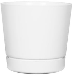 Novelty Majestic 10082 Pot cylindrique Rond Pleine Profondeur Blanc Brillant 20,3 cm