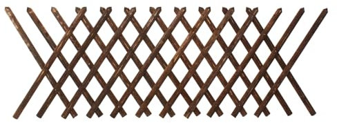 Jägerzaun/Jägerzäune Gartenzaun im Maß 250 x 100 cm (Breite x Höhe) aus Kiefer/Fichte Holz mit brauner Druckimprägnierung