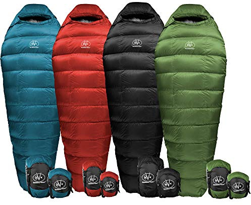 Outdoor Vitals Summit Schlafsack (1,1 °F) 800+ Füllkraft Starting unter 0,9 kg Ultraleichter Rucksackreisen Mumien-Daunenschlafsack für leichtes Wandern & Camping