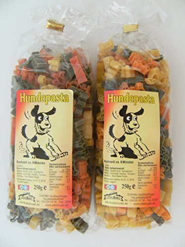 Pfalznudel Streuteile Hunde aus Nudelteig, 2X 250 g, Nudeln, Pasta, Dekoration, Delikatesse, Tiere, Hund