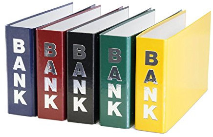 10 Bankordner / 140x250mm / für Kontoauszüge / je 2x gelb rot grün blau schwarz