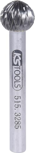 KS Tools 515.3285 HM Kugel-Frässtift Form D, 12mm