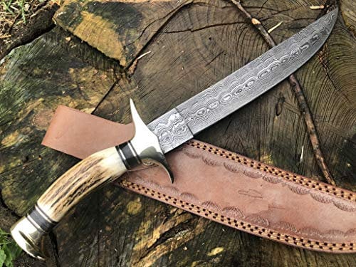 Handgemachtes Damast Jagdmesser - Bowie messer