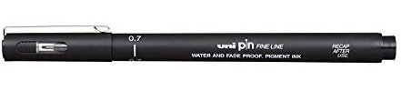 uni-ball Pin Zeichenstift Fineliner ultra fein Line Marker 0.8mm schwarze Tinte 3er Pack ]