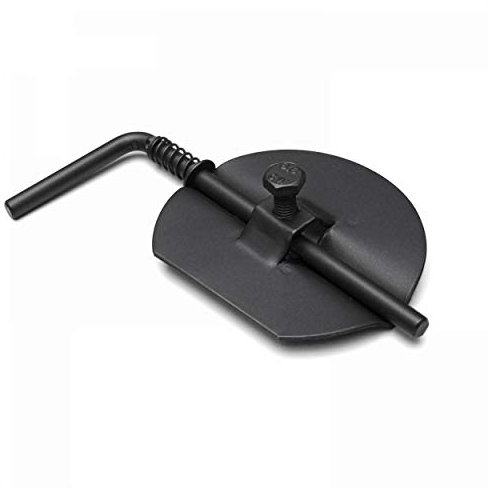 raik Rauchrohr/Ofenrohr-Drosselklappe für Durchmesser 130 mm Stahlblech Schwarz SH021-130-sw