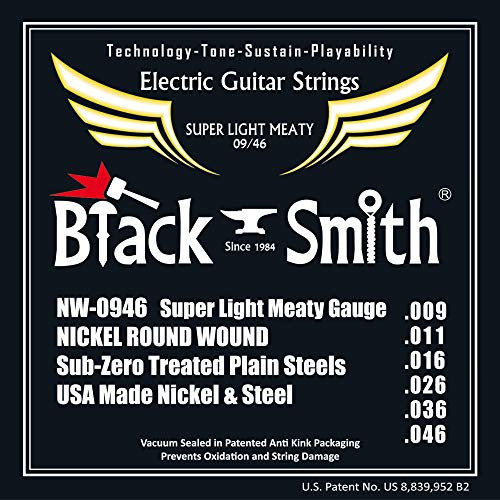 Black Smith 9-46 Jeu de Cordes pour Guitare électrique