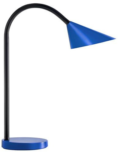 Unilux LED Schreibtischlampe Sol, blau, flexibel biegbarer Arm, 500lm, 3000K, 4W