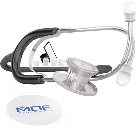 MDF Instruments, Stéthoscope Léger, Double Pavillon, Noir (MDF747-11)