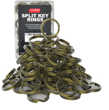 Silipac Keyrings 100PCS Bulk Steel Round Metal 1 inch Split Ring Heavy Duty Keychain Dealer Lanyard Car Key DIY Tag Jumprings