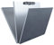 Läufer 00170 A-Holder Klemmbrett auf Formularhalter, mit Fach und Zwischenlage, oben öffnend, gezahnte Klemme, für DIN A4, robustes aluminum, Silber