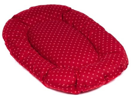 adena Hundekissen oval 108 x 68 cm - Tupfen rot
