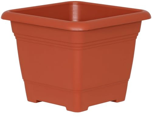 Geli Pflanzkübel Nora Terracotta 28 cm quadratisch - Kunststoff