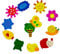 AKORD Lovely Toy Animal Coloured Wooden Cartoon Refrigerator Magnets For Children (Set of 12)