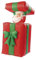 infactory Aufblasbarer Santa Claus: Selbstaufblasender XXL Santa im Geschenk, 150 cm, animiert (Weihnachtsmann aufblasbar, Weihnachts Deko aufblasbar, Weihnachtsbeleuchtung aussen)