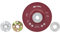 3M Disque support nervuré et dur - Pour disques abrasifs Cubitron II - Diamètre 115mm - 1 x plateau de support pour ponceuse et meuleuse en rouge