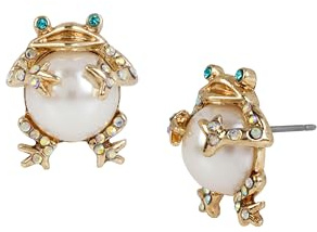 Betsey Johnson Ohrstecker Frosch mit Perlen