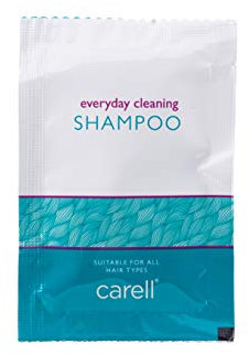 Carell Shampoo-Beutel für den Alltag, dermatologisch getestet und reisefreundlich, mit Grüner-Tee-Duft, 1 Box (100 Beutel x 7 ml)