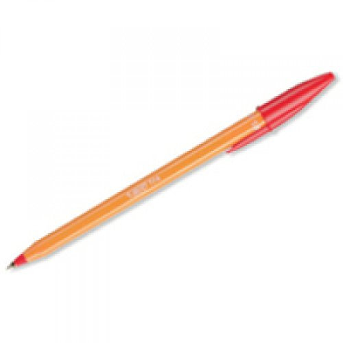 BIC Orange Original Fine bolígrafos punta fina (0,8 mm) - Rojo, Caja de 20 bolis