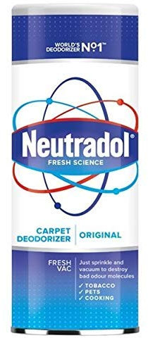 Three packs of Neutradol Carpet Odour Destroyer Vac n Clean Original 350 grammes