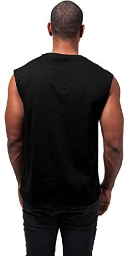 URBAN CLASSICS Camiseta Tirantes Hombre en Algodón, Camiseta sin Mangas Verano, Camiseta Interior, Tank Top; Color: negro, Talla: L