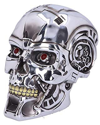 Nemesis Now Officially Licensed T-800 Terminator Head 23cm, Silver