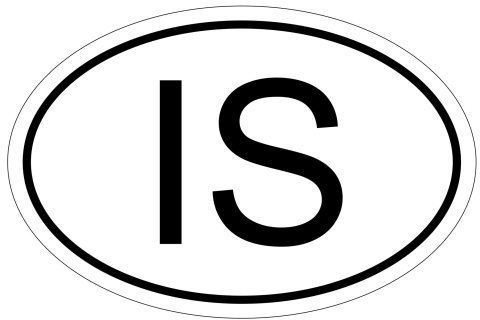 Kiwistar - Autoaufkleber - 15x10 cm - außen klebend - Island is 15 x 10 cm Autoaufkleber Sticker Aufkleber KFZ Flagge Fahne
