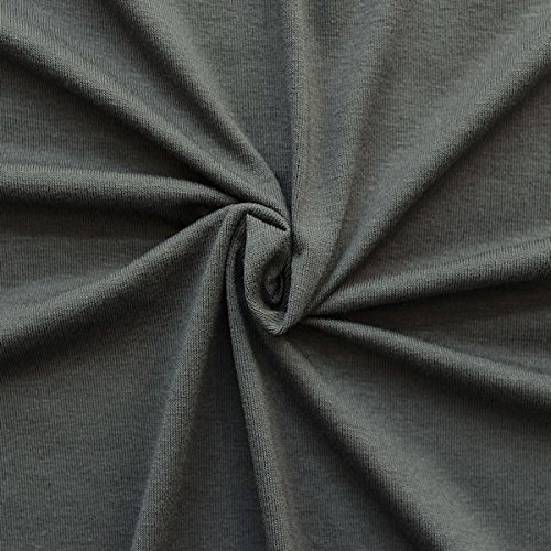 STOFFKONTOR Viskose Stretch Jersey Stoff - Öko-Tex Standard, Meterware, Grau