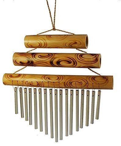 Siesta Triple Bamboo Top Windchime, 30 cm wide