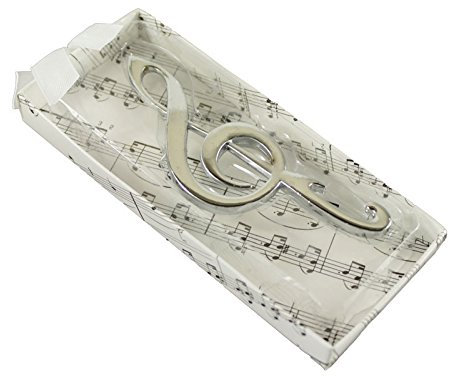Abrebotellas llave de violín / clave de sol plateado – Bonito regalo para músicos